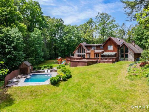 Contemporary single family home for sale located at 21 Holiday Point Road, Sherman, CT 06784
