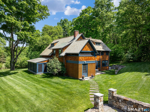 Waterfront antique single family home for sale located at 240 Umpawaug Road, Redding, CT 06896