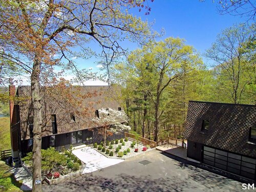 Contemporary single family home for sale located at 12 Hillcrest Court, Ridgefield, CT 06877