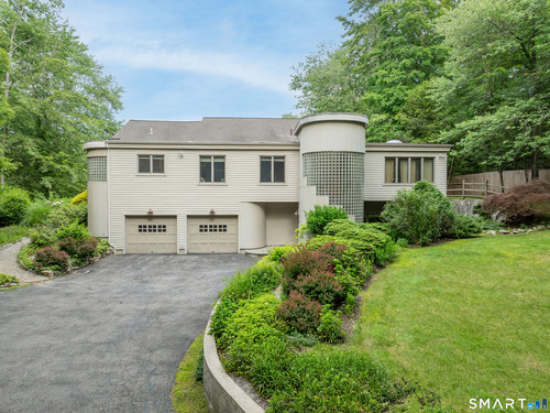 Waterfront contemporary single family home for sale located at 511 Hunting Ridge Road, Stamford, CT 06903