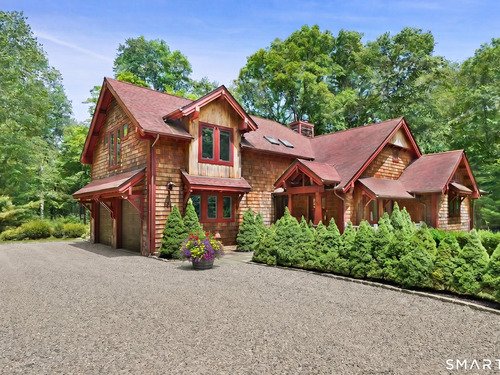 Waterfront contemporary single family home for sale located at 48 Old Mill Road, Weston, CT 06883