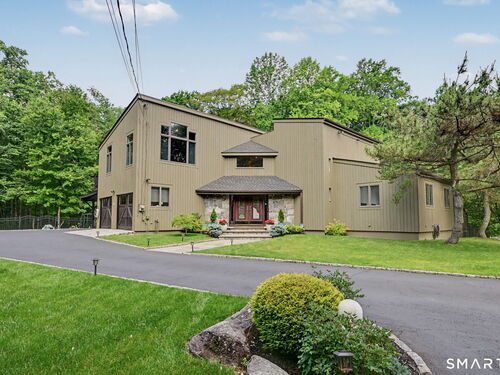 Waterfront contemporary single family home for sale located at 196 Echo Hill Drive, Stamford, CT 06903