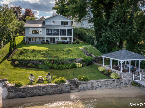 Waterfront contemporary single family home for sale located at 52 Arrowhead Road, Brookfield, CT 06804