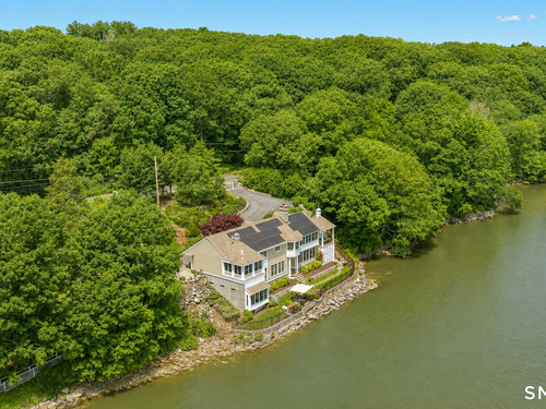 Waterfront contemporary single family home for sale located at 500 River Road, Stratford, CT 06614