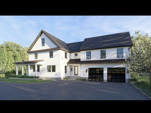 Contemporary new construction single family home for sale located at 4 Sachem Lane, Greenwich, CT 06830