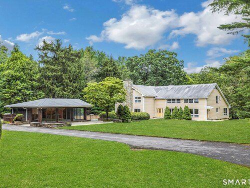 Contemporary single family home for sale located at 222 Brookside Road, Darien, CT 06820