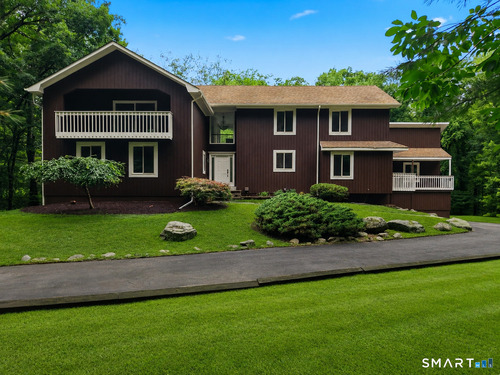 Waterfront contemporary single family home for sale located at 21 Deepwood Road, Weston, CT 06883