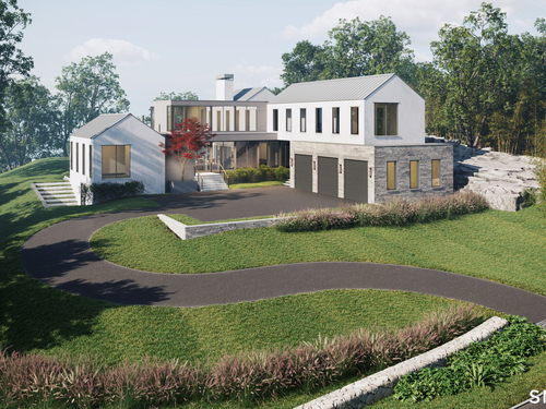 Contemporary new construction single family home for sale located at 38 Prospect Road, Westport, CT 06880