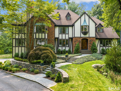 Waterfront single family home for sale located at 56 Long Lots Road, New Canaan, CT 06840