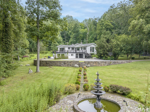 Waterfront contemporary single family home for sale located at 297 Oscaleta Road, Ridgefield, CT 06877