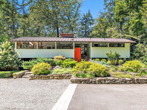 Waterfront contemporary single family home for sale located at 46 Valley Forge Road, Weston, CT 06883