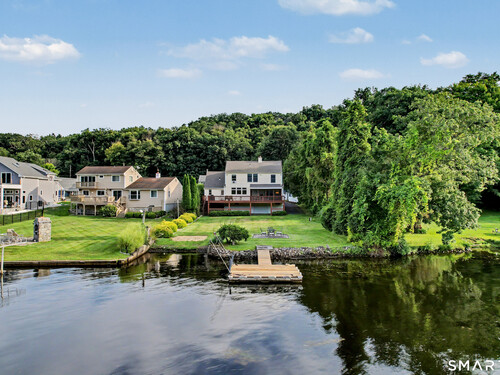 Waterfront single family home for sale located at 60 Housatonic Drive, Newtown, CT 06482