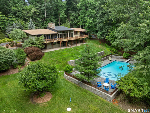 Contemporary single family home for sale located at 132 Signal Hill Road, Wilton, CT 06897