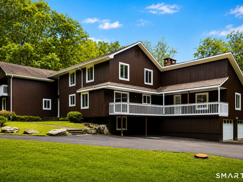 Waterfront contemporary single family home for sale located at 21 Deepwood Road, Weston, CT 06883