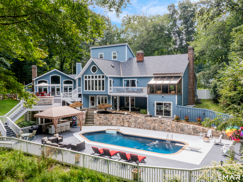 Contemporary single family home for sale located at 36 Old Orchard Drive, Weston, CT 06883