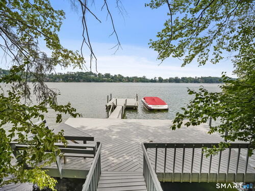 Waterfront contemporary single family home for sale located at 89 Wood Creek Road, New Fairfield, CT 06812