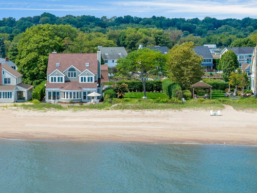 Waterfront single family home for sale located at 1845 & 1859 Fairfield Beach Road, Fairfield, CT 06824