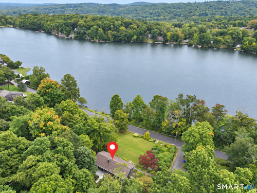 Waterfront single family home for sale located at 177 Mamanasco Road, Ridgefield, CT 06877