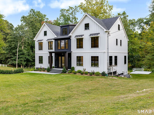 Contemporary single family home for sale located at 23 Laurel Road, Stamford, CT 06903