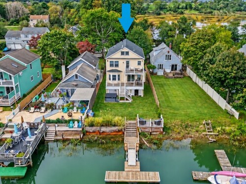 Waterfront single family home for sale located at 73 Old Dam Road, Fairfield, CT 06824