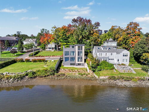 Waterfront contemporary single family home for sale located at 79 Riverside Avenue, Westport, CT 06880