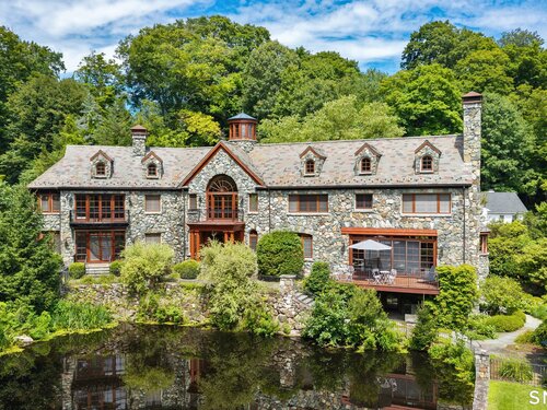Waterfront single family home for sale located at 15 Saw Mill Hill Road, Ridgefield, CT 06877