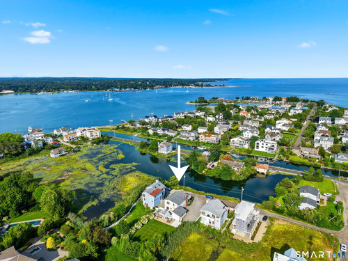 Waterfront contemporary single family home for sale located at 7 Marsh Road, Westport, CT 06880