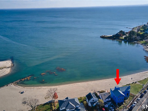 Waterfront contemporary single family home for sale located at 233 Hillspoint Road, Westport, CT 06880