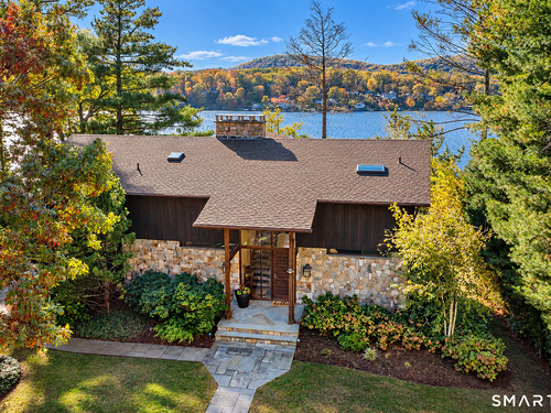Waterfront contemporary single family home for sale located at 94 Forty Acre Mountain Road, Danbury, CT 06811