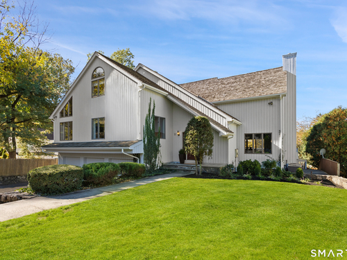Contemporary single family home for sale located at 11 Revonah Circle South, Stamford, CT 06905