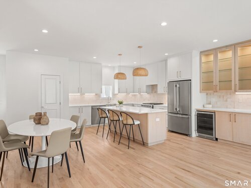 Contemporary new construction single family home for sale located at 53 Sterling Street, Fairfield, CT 06825